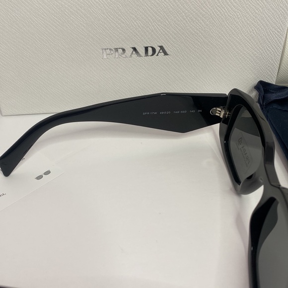 Authentic- New- PRADA Sunglasses SPR 17W Black - Picture 12 of 15
